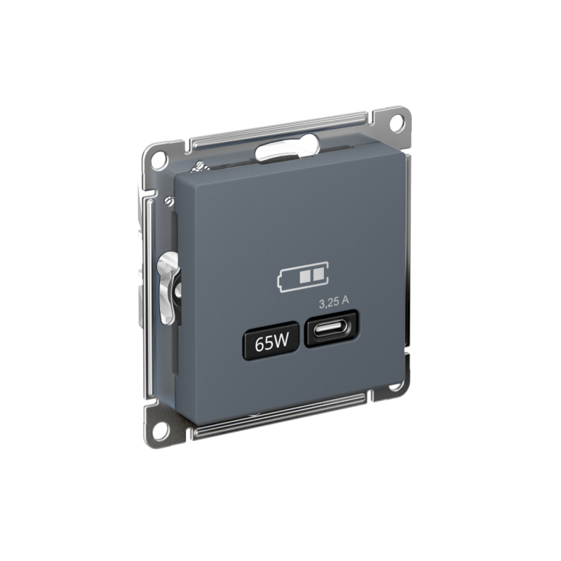 розетка usb atlasdesign тип c 65вт qc pd высокоскор. зу механизм грифель se atn000727 от BTSprom.by