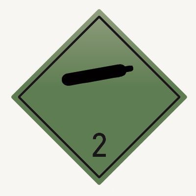 знак для маркировки опасных грузов 2.1 "невоспламеняющиеся нетоксичные газы" 250х250мм пленка самоклеящаяся ekf an-7-2-1 от BTSprom.by