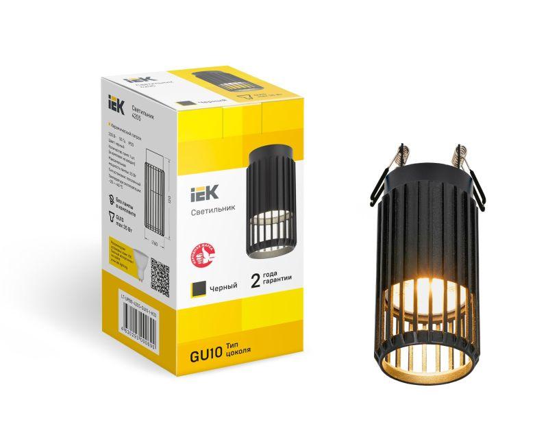  Светильник 4205 потолочный GU10 черн. IEK LT-UPB0-4205-GU10-1-K02 фото в каталоге от BTSprom.by