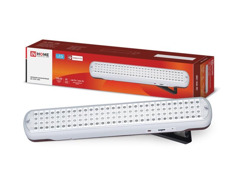 светильник светодиодный сба 1093с-120dc 120led li-ion dc аварийный in home 4690612031170 от BTSprom.by