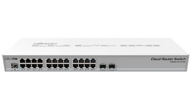 коммутатор crs326-24g-2s+rm cloud router switch 326-24g-2s+rm с routeros l5 1u монтаж в стойку mikrotik 1463834 от BTSprom.by
