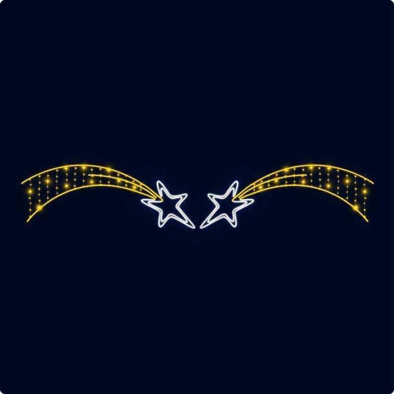 декоративная перетяжка две звезды 600х110 см (цвет на выбор) от BTSprom.by