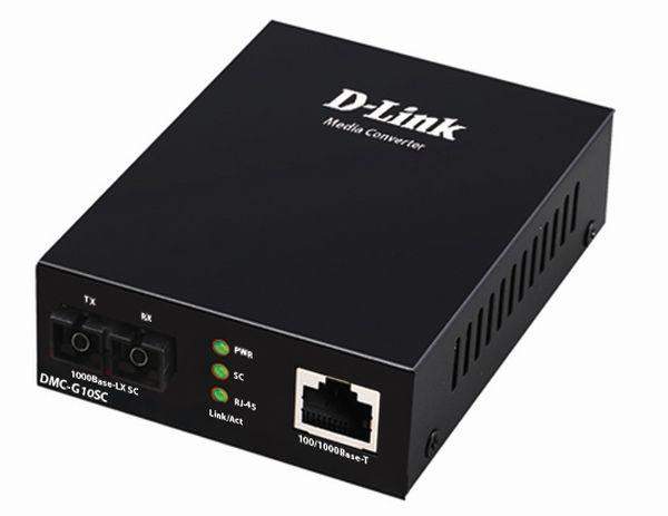 медиаконвертер dmc-g10sc/a1a (1 порт 100/1000base-t + 1 порт 1000base-lx; разъем sc для одномод. оптич. кабеля (до 10км) d-link 1824150 от BTSprom.by