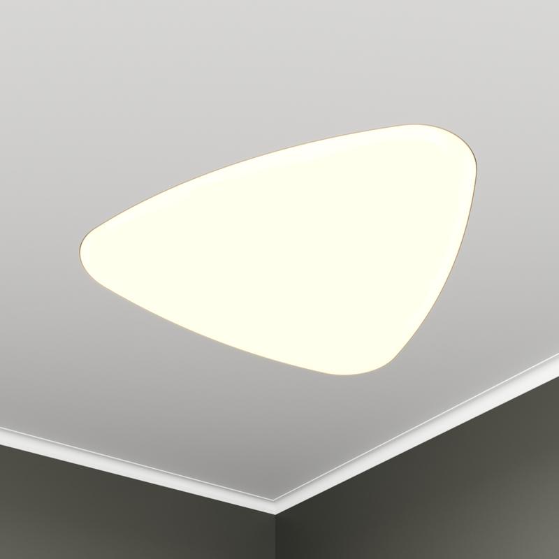 светильник светодиодный rve-lbx-litus-1446-vg 161вт 4000к 1446х1376х130мм треугольник рело закругл. встраив. под шпаклевку бел. rvelektro rve00003618 от BTSprom.by