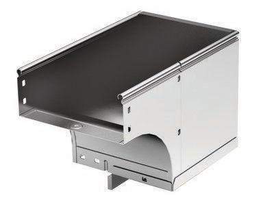 Угол для лотка вертикальный внешний левый 90град. 400х100 CDSS 90 в компл. с крепежн. элемент. цинк-ламель DKC 37126KZL от BTSprom.by