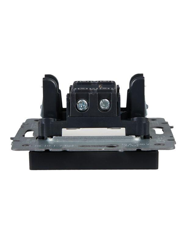  Выключатель проходной 1-кл. СП BRITE ВС10-1-7-БрГ 10А с индик. механизм графит IEK BR-V12-1-10-K53 фото в каталоге от BTSprom.by