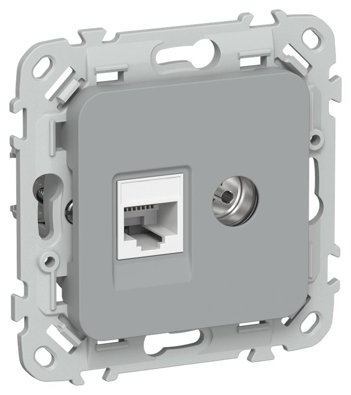 розетка 2-м сп flite рктв5е-2-0-флс rj45/tv кат.5e utp механизм сер. iek fi-ak22-1-k03 от BTSprom.by