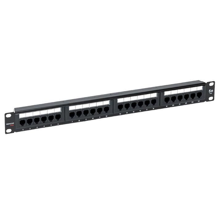 патч-панель 19дюйм 1u кат.5e utp неэкранир. 24 порта rj45 dual idc с органайзером teracom pro ekf trp-ppnl-5eutp-c1u24 от BTSprom.by