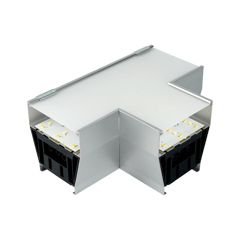 светильник коннектор 5вт 550лм 3000к-4000к-6400к t-образный с ручным переключением режимов серебр. 160х115х70мм возмож. соедин. в линию al4036t retailray feron 51871 от BTSprom.by