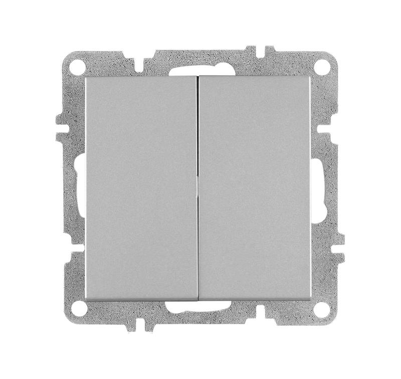 выключатель 2-кл. lavin/karen механизм сер. arvia 50 03 2000 202 от BTSprom.by