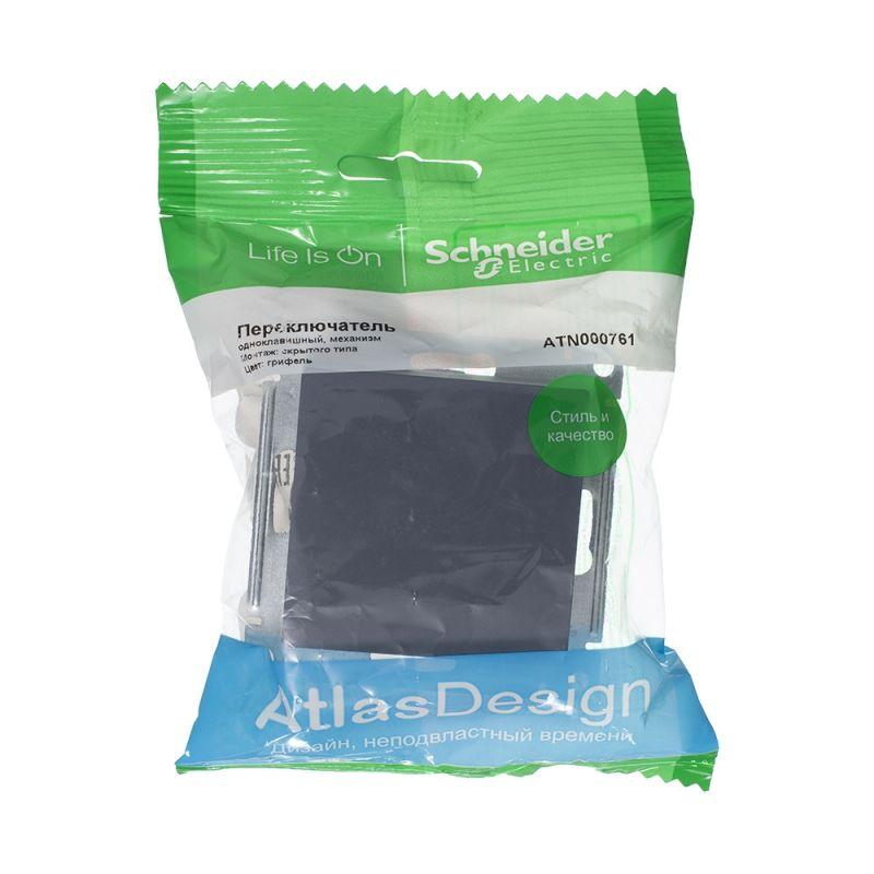  Переключатель проходной 1-кл. СП AtlasDesign 10А IP20 (сх. 6) 10AX механизм грифель SE ATN000761 фото в каталоге от BTSprom.by