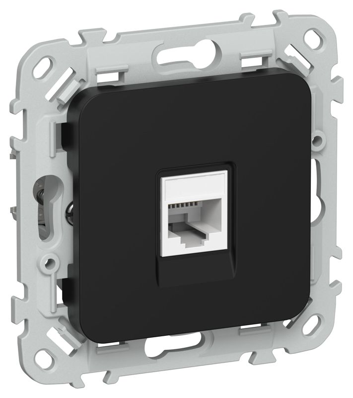 розетка компьютерная сп flite рк6-1-0-флч rj45 кат.6 utp механизм черн. iek fi-k12-2-k02 от BTSprom.by