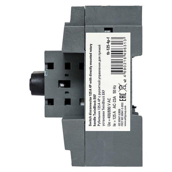  Рубильник 4п 125А с рукояткой управления для прямой установки TwinBlock EKF tb-125-4p-f фото в каталоге от BTSprom.by