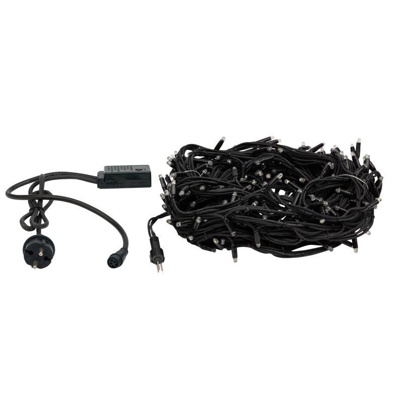  Гирлянда светодиодная "Твинкл Лайт" 20м 240LED желт. 20Вт 220-240В IP67 с контроллером 8 режимов провод каучук черн. Neon-Night 303-321 фото в каталоге от BTSprom.by