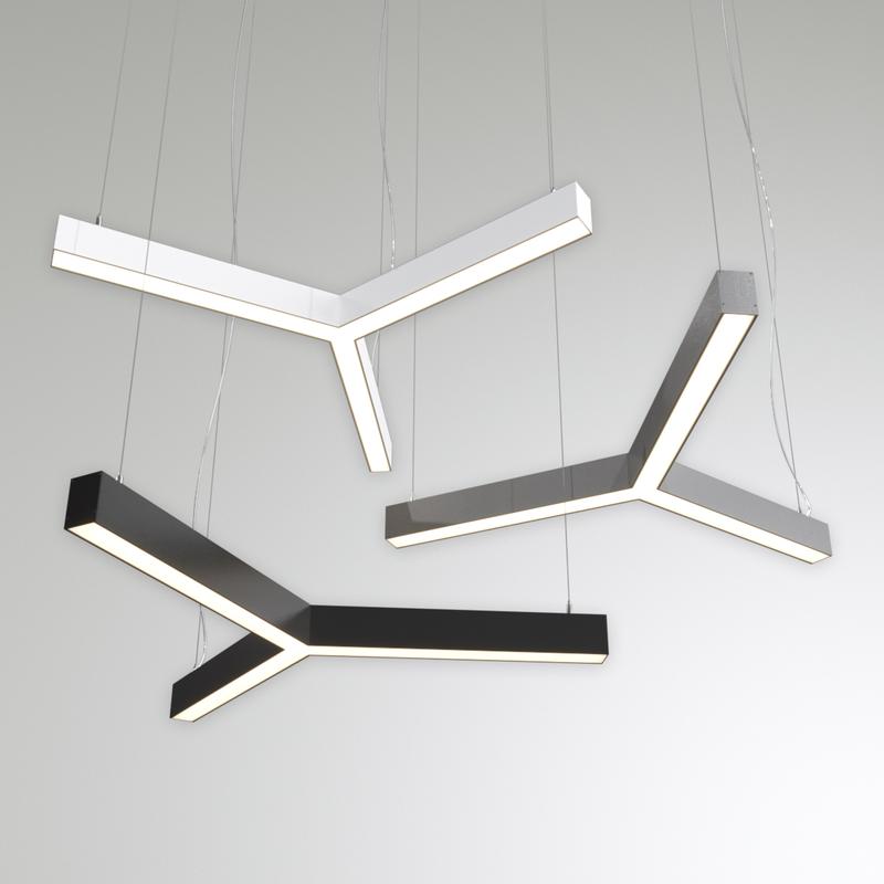 светильник светодиодный rve-pls5070-trinity-874-p 39вт 4000к 874х757х70мм сег. 490мм 50х70мм трехлучевой крест подвесной ral9006 муар сер. rvelektro rve00018679 от BTSprom.by