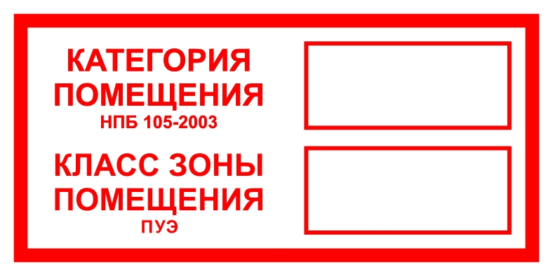 знак b 05 "категория помещения. класс зоны помещения" 100х200мм пленка самоклеящаяся ekf an-f-26 от BTSprom.by