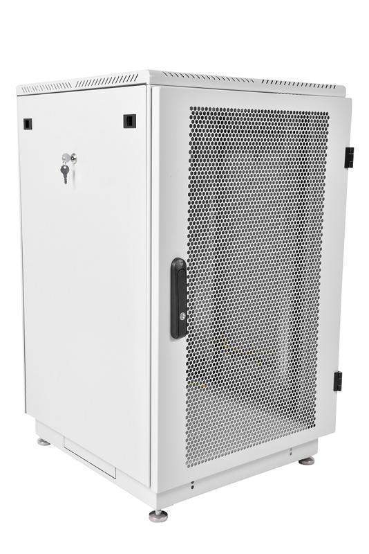 шкаф коммутационный напольный штк-м-22.6.10-4ааа 22u 600х1020мм передн. двер. перфорир. задн. двер. стальн. лист 2 боков. панел. направл. под закл. гайки 330кг 855мм 71.6кг 180град. 1140мм сер. цмо 1345316 от BTSprom.by