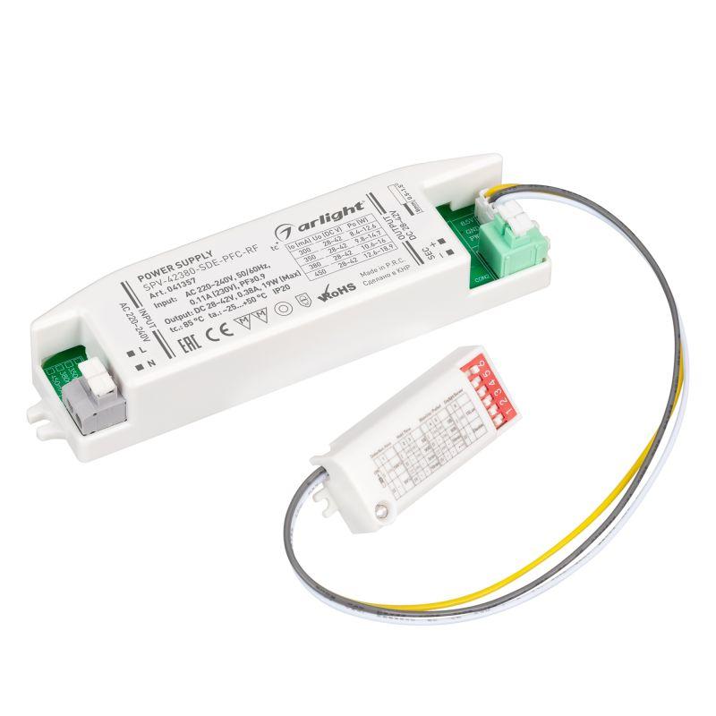 блок питания spv-42380-sde-pfc 28-42в 380ма 19вт 5.8ггц ip20 пластик arlight 041357 от BTSprom.by