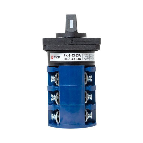  Переключатель кулачковый ПК-1-43 3П 63А "1-0-2" EKF pk-1-43-63 фото в каталоге от BTSprom.by