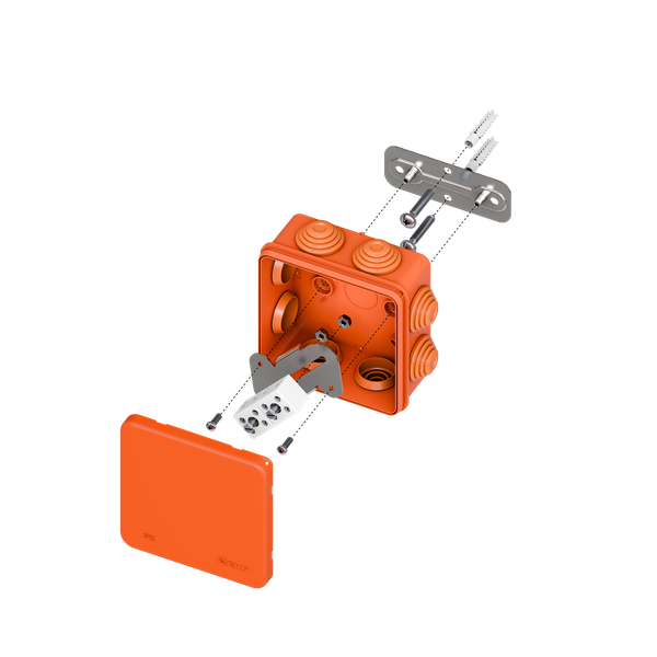 коробка огнестойкая e45 85х85х40мм ip55 с клеммниками 4 полюса 0.5-6кв.мм hf ekf plc-kmfr-85-406 от BTSprom.by