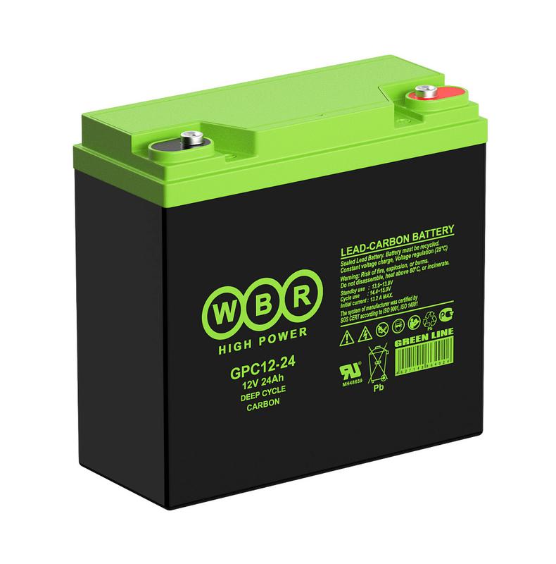  Аккумулятор тяговый 12В 24А.ч WBR GPC12-24 WBR фото в каталоге от BTSprom.by