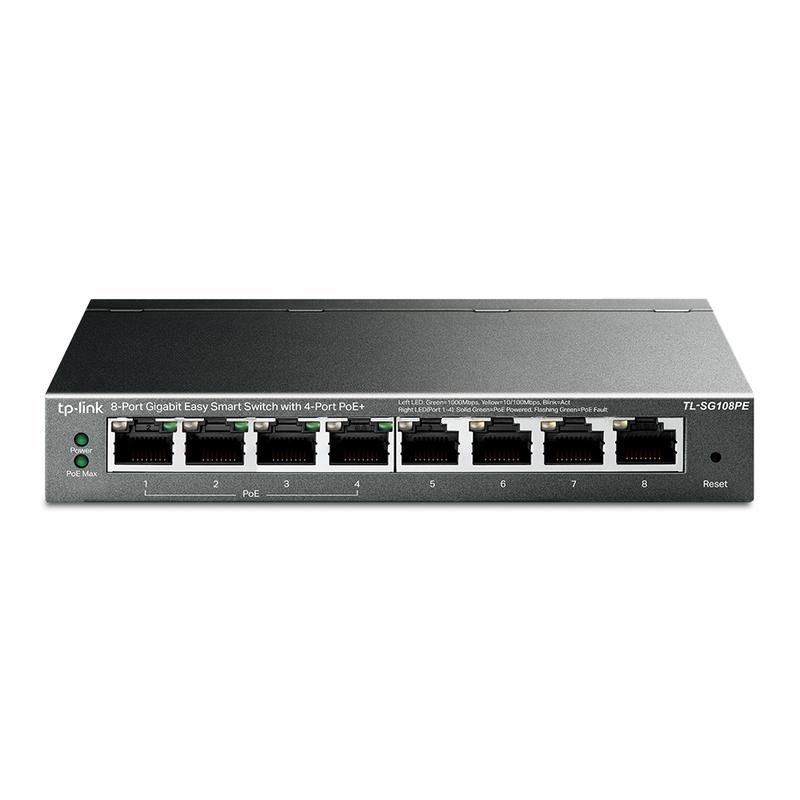 коммутатор tl-sg108pe easy smart гигабитный 8-портовый с 4 портами poe tp-link 1410552 от BTSprom.by