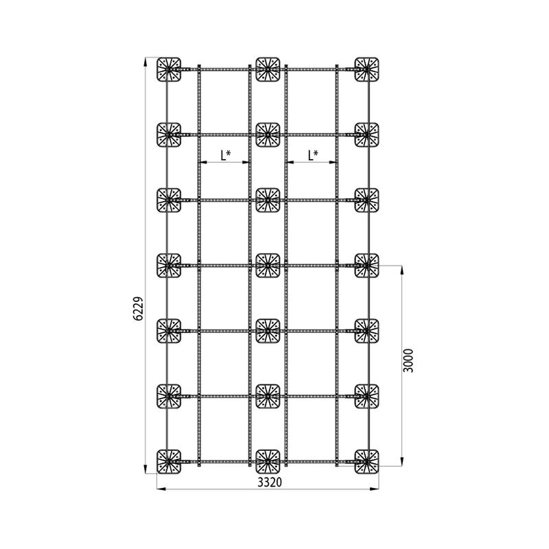  Конструкция опорная для установки оборудования TECHNORAPTOR FOOT 3000х6000 тип 1 HD КМ TR0264 фото в каталоге от BTSprom.by