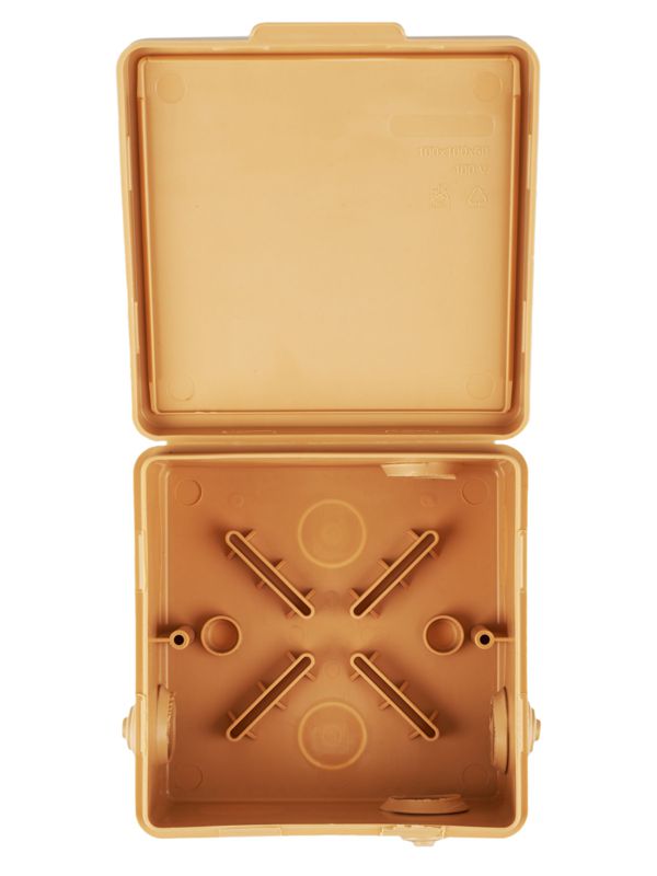  Коробка распаячная ОП КМ 100х100х50 IP54 откид. крышка 8 вводов сосна IEK UKO31-100-100-050-K34-54 фото в каталоге от BTSprom.by