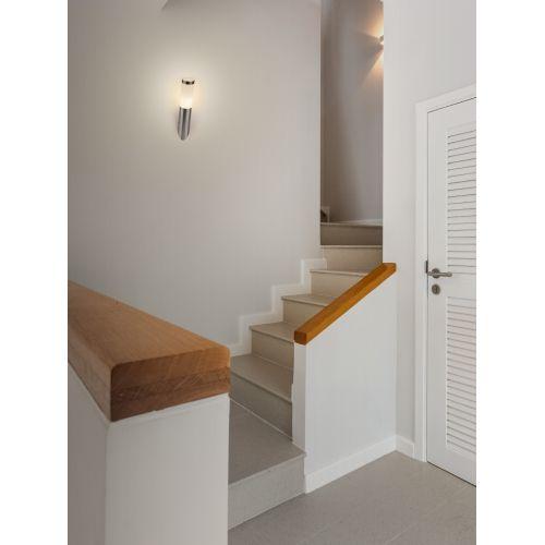  Светильник WL18 декор. подсветка MAX40W E27 IP44 хром/бел. ЭРА Б0034618 фото в каталоге от BTSprom.by