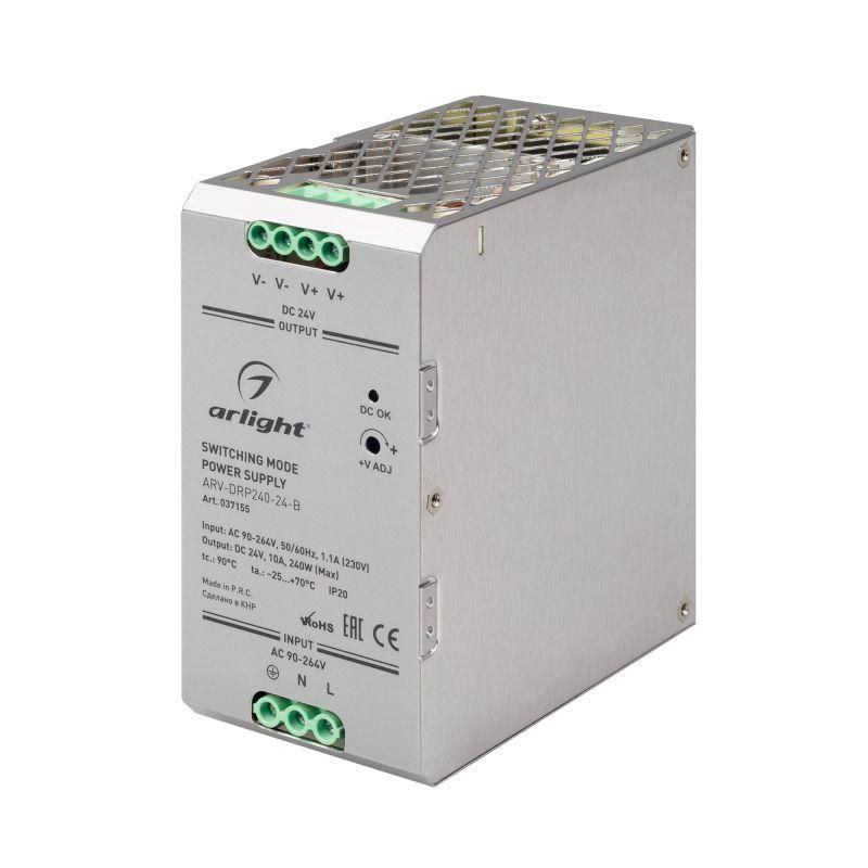 блок питания arv-drp240-24-b 24в 10а 240вт pfc ip20 металл arlight 037155 от BTSprom.by