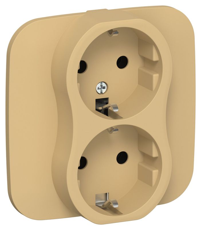 розетка 2-м сп flite рс12-0-а-флшм 16а с заземл. без защ. шторок в сборе механизм шамуа iek fi-r21a-16-k89 от BTSprom.by