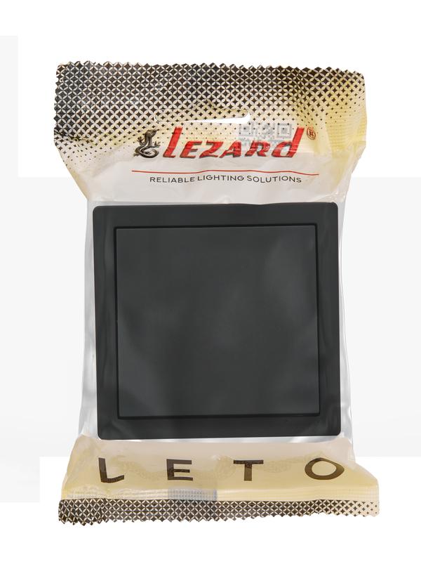 выключатель 1-клав. leto черн. бархат lezard 752-4200-100 от BTSprom.by