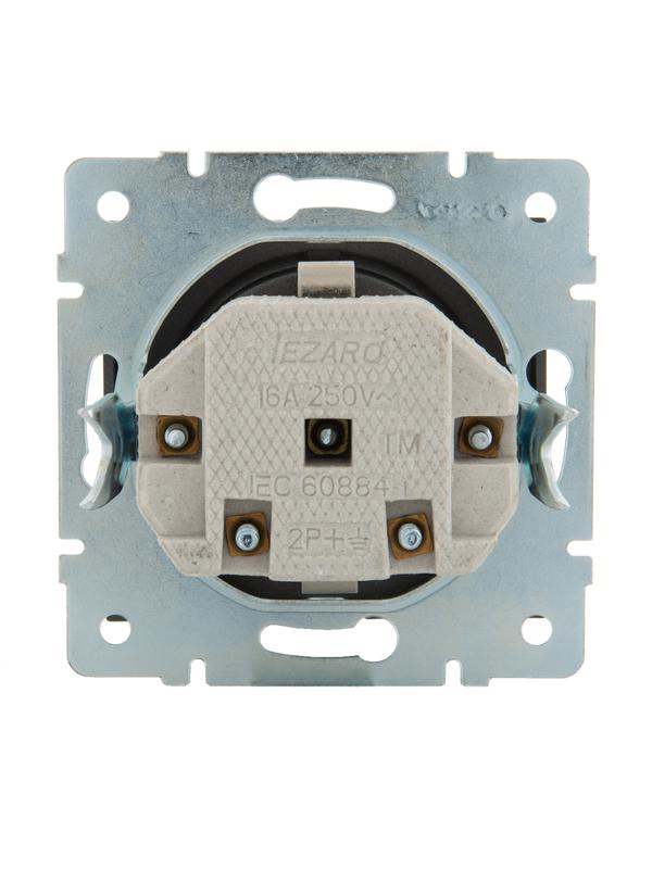  Розетка 1-м Rain защ. шторки керамика механизм матов. черн. графит LEZARD 703-4188-124 фото в каталоге от BTSprom.by