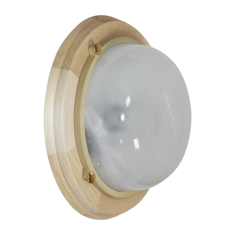  Светильник НББ 03-60-013 "Терма 1301" 1х60Вт E27 IP65 кругл. малый матов./корпус дерево липа (инд. упак.) Элетех 1005501030 фото в каталоге от BTSprom.by