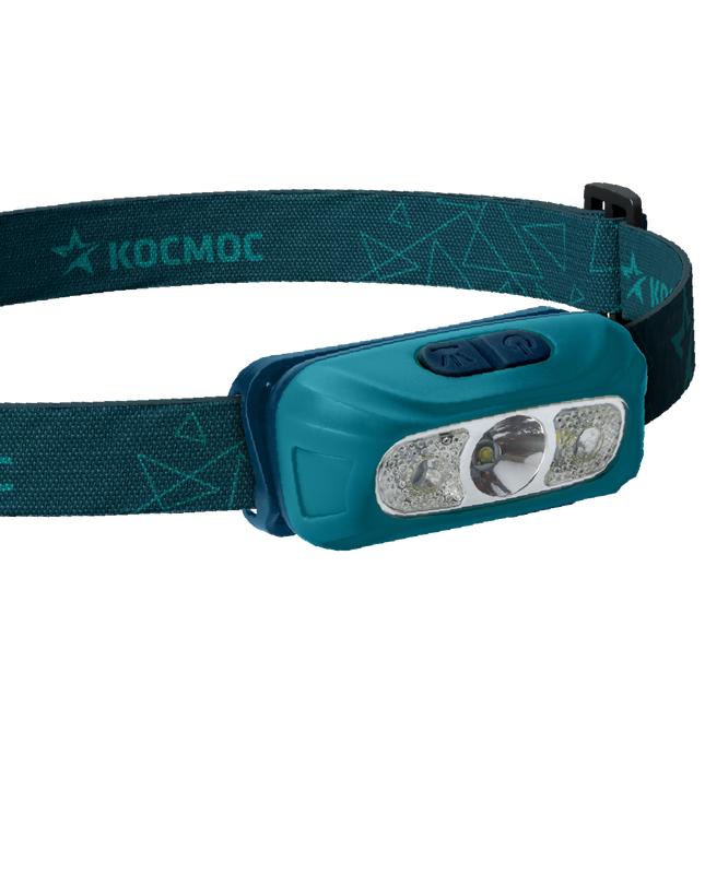 фонарь аккумуляторный налобный 2вт led+1вт smd led+красн. li-ion 14500 500ма.ч корпус abs-пластик usb-шнур регулируемый эласт. ремешок космос koc515lit от BTSprom.by