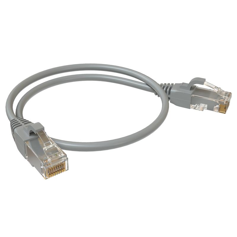 патч-корд u/utp кат.5e 2хrj45 неэкранир. lszh 0.5м сер. sysmatrix pc 4545.5eu26.05lszhgy от BTSprom.by