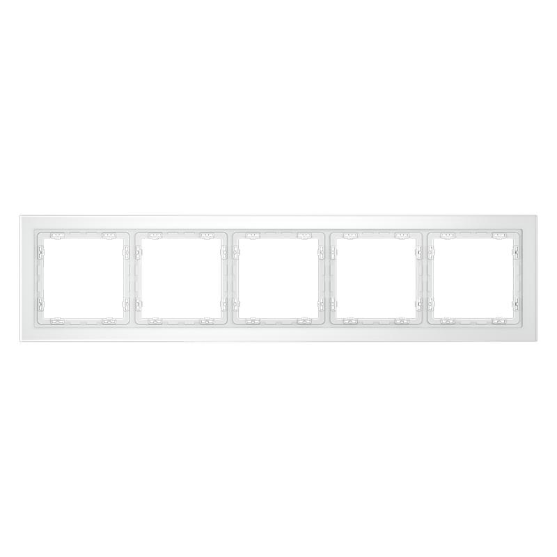 рамка 5-м s70 стеклян. бел. матов. voltum vls110502 от BTSprom.by