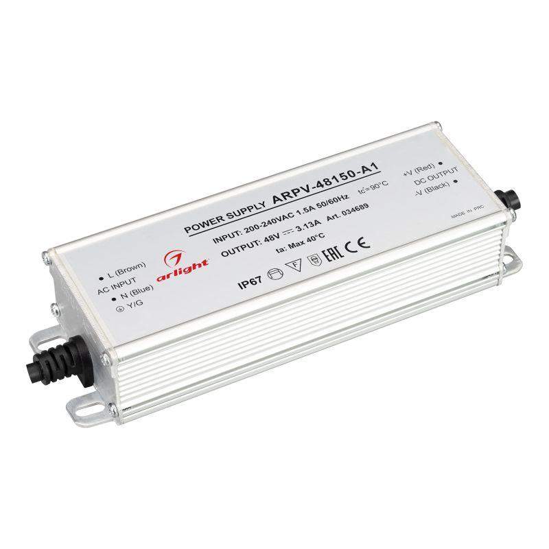 блок питания arpv-48150-a1 150вт 48в 3.13а ip67 метал. arlight 034689 от BTSprom.by