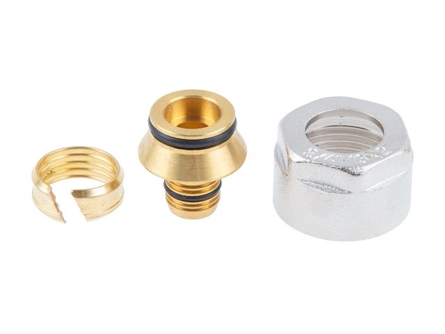 евроконус (адаптер) 16(2.0) х 3/4" вн. для труб pex, av engineering (латунь, макс.  8 бар, макс.  110 °с) ave155001 от BTSprom.by