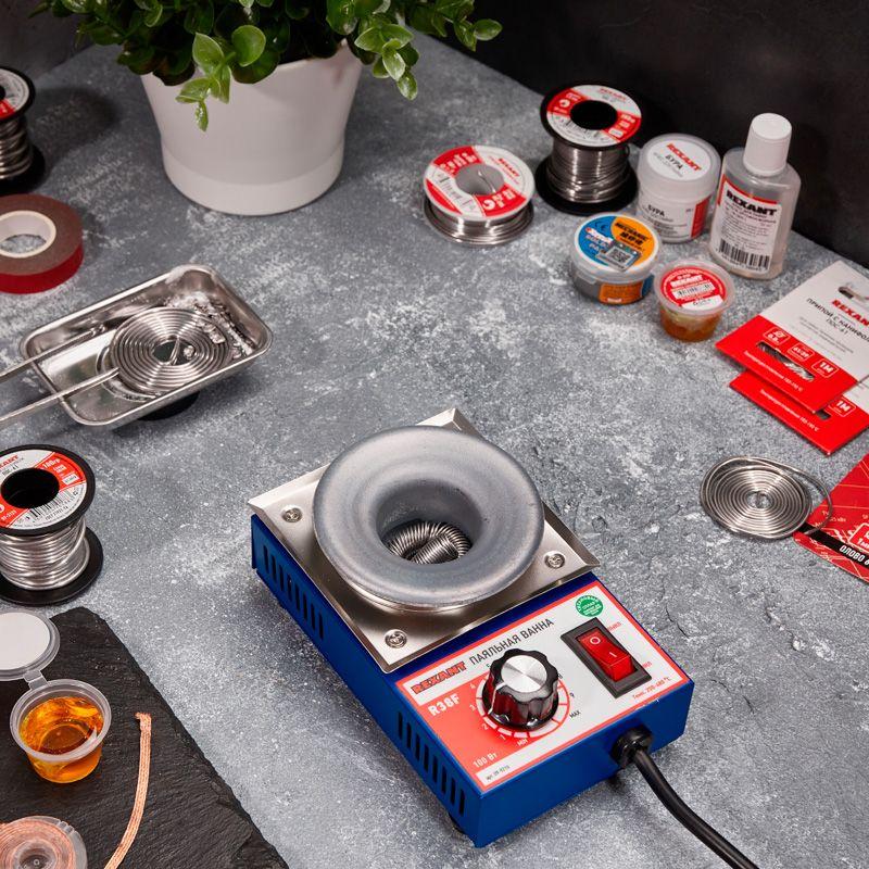  Ванна паяльная модель R38F 100Вт d38мм 200-480град.C бессвинцовая Rexant 09-9210 фото в каталоге от BTSprom.by