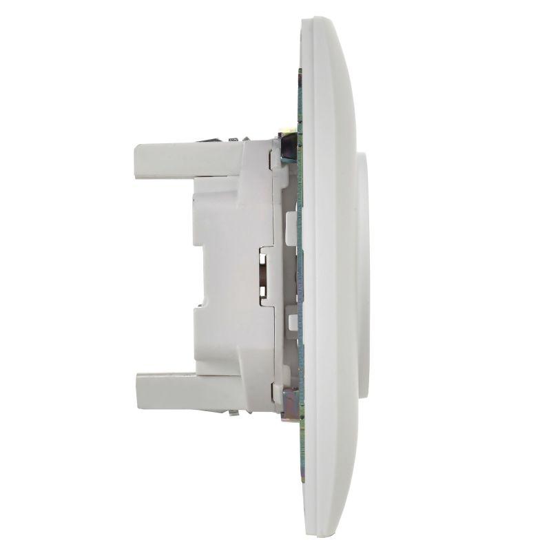  Розетка 2-м SKANDY 10А без заземл. без защ. шторок в сборе SK-R10W арктич. бел. IEK SK-R20-10-K01-F фото в каталоге от BTSprom.by