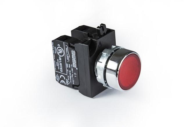 кнопка нажимная круглая cm101dк (2но) красн. emas cm101dk от BTSprom.by