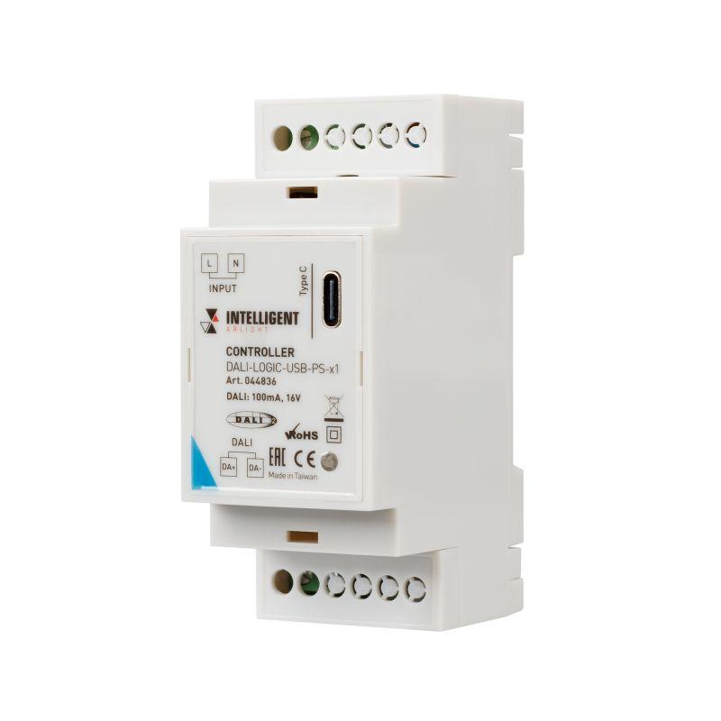 контроллер dali-logic-usb-ps-x1 (bus/230в) ip20 пластик intelligent arlight 044836 от BTSprom.by
