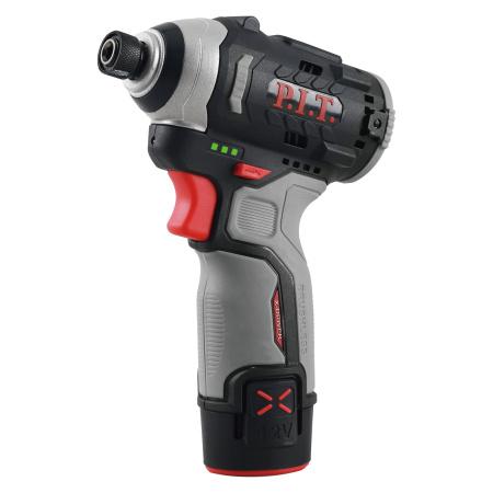 винтоверт аккумуляторный бесщеточный impact 12в 120нм 3 скорости hex 1/4дюйм 2х2а.ч заряд. устр. (кейс) p.i.t. psd12k-120a/2 от BTSprom.by