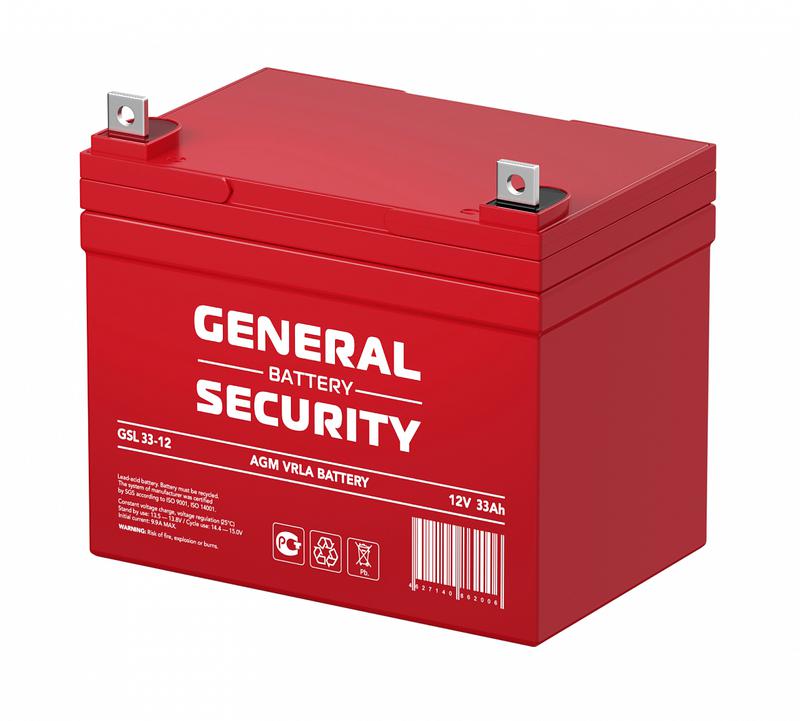  Аккумулятор 12В 33А.ч General Security GSL33-12 фото в каталоге от BTSprom.by