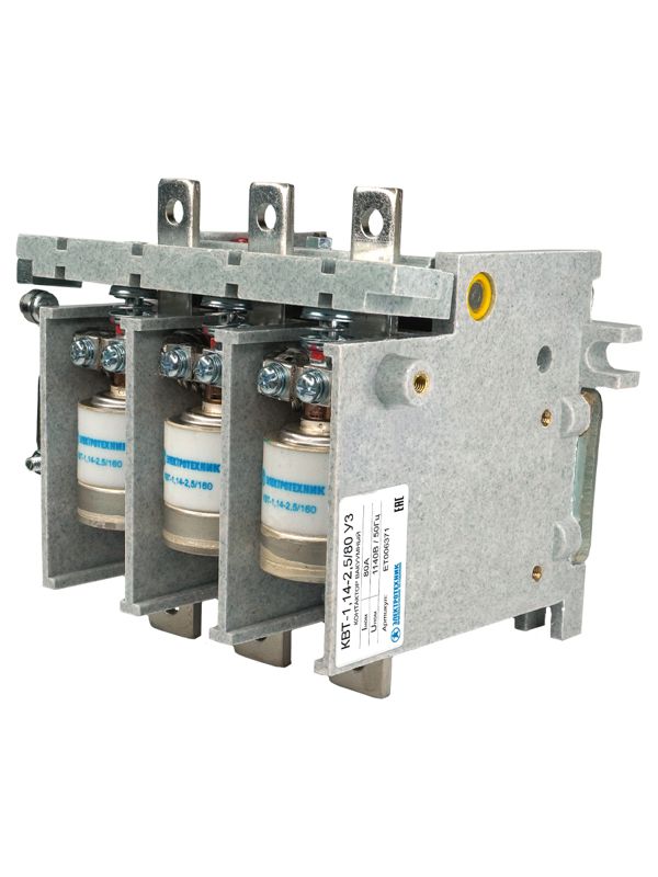 контактор вакуумный квт-1.14-2.5/ 80-3 у3 3п кат. 220в 2но+1нз ip00 без реле электротехник et006371 от BTSprom.by