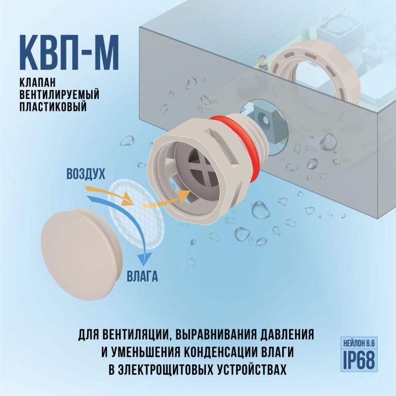  Клапан вентилируемый КВП-М6 пластик. Fortisflex 88661 фото в каталоге от BTSprom.by