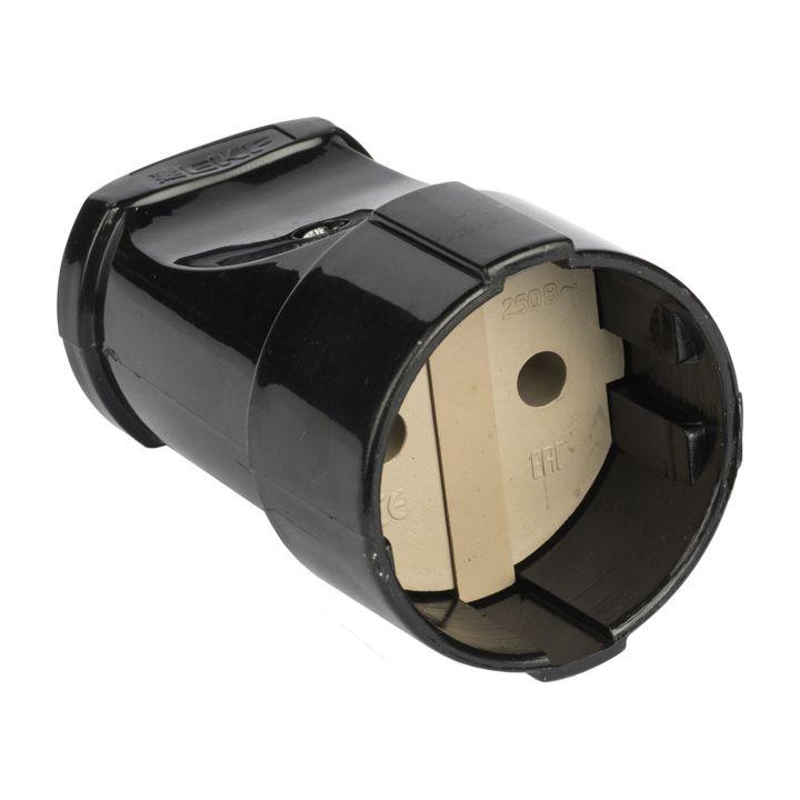 гнездо штепсельное без заземл. черн. 10а 250в ekf asg10-30 от BTSprom.by