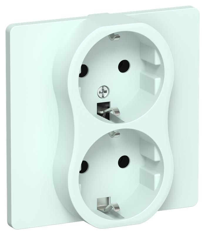 розетка 2-м сп flite рс12-0-к-флхл 16а с заземл. без защ. шторок в сборе механизм холод. лед iek fi-r21c-16-k94 от BTSprom.by