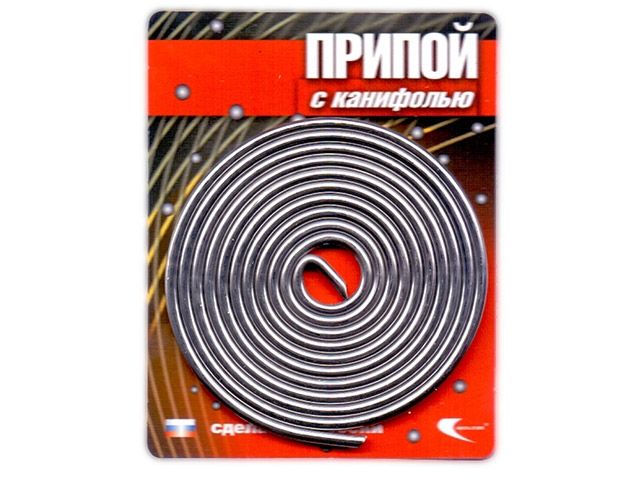 припой пос 61 трубка, спираль ф2мм, с канифолью (длина 1 м.) (векта) 30262 от BTSprom.by